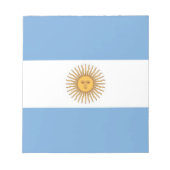Notepad mit Flagge Argentiniens Notizblock (Vorderseite)
