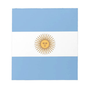 Notepad mit Flagge Argentiniens Notizblock