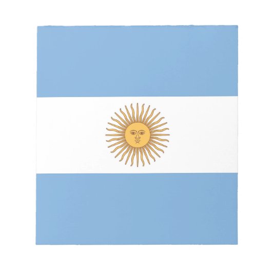 Notepad mit Flagge Argentiniens Notizblock (Vorderseite)