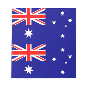 Notepad mit Flagge Australiens Notizblock