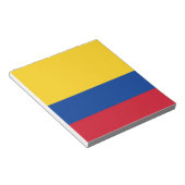 Notepad mit Flagge Kolumbiens Notizblock (angewinkelt)