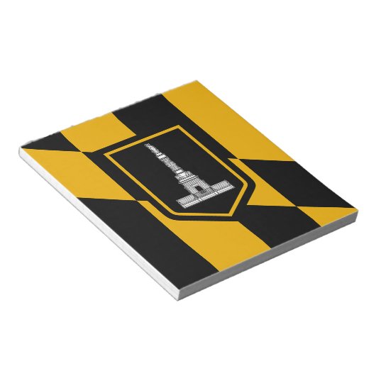 Notepad mit Flagge von Baltimore City, USA Notizblock (angewinkelt)