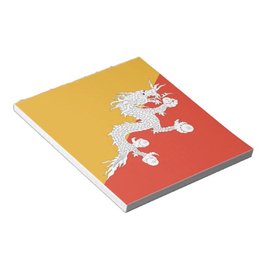 Notepad mit Flagge von Bhutan Notizblock (angewinkelt)