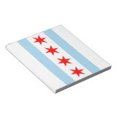 Notepad mit Flagge von Chicago, Illinois-Staat Notizblock (angewinkelt)