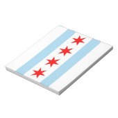 Notepad mit Flagge von Chicago, Illinois-Staat Notizblock (Rotiert)