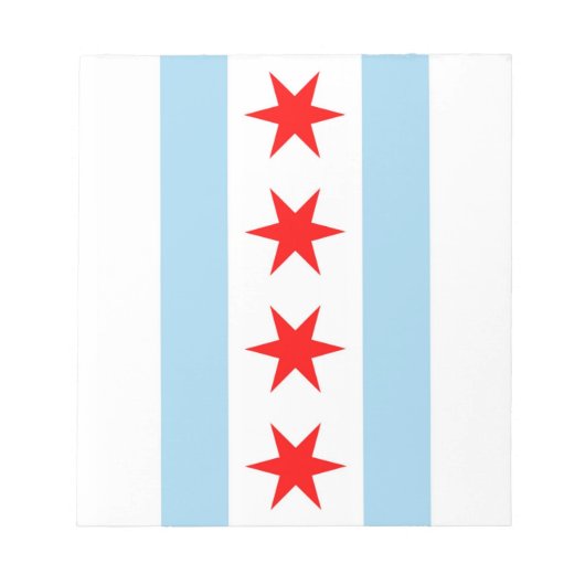 Notepad mit Flagge von Chicago, Illinois-Staat Notizblock (Vorderseite)