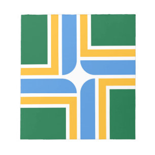 Notepad mit Flagge von Portland City, USA Notizblock