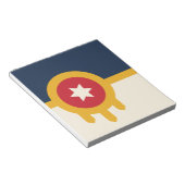Notepad mit Flagge von Tulsa, Oklahoma Notizblock (angewinkelt)