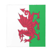 Notepad mit Flagge von Wales Notizblock (Vorderseite)