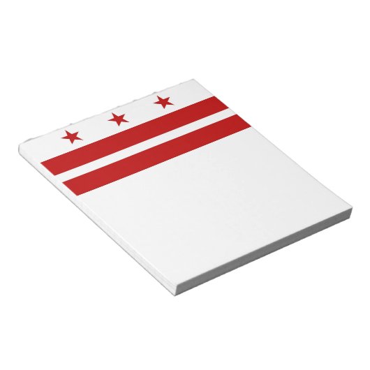 Notepad mit Flagge von Washington DC Notizblock (angewinkelt)