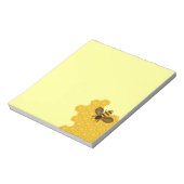 Notepad mit Honigbiene auf einer Honigwabe Notizblock (Rotiert)
