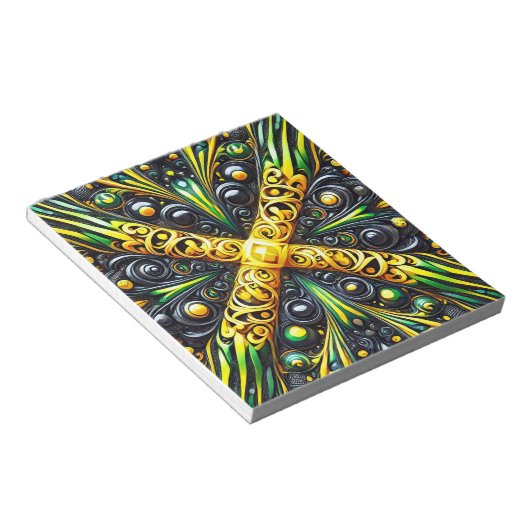 Notepad mit jamaikanischen Farben Modernes Design Notizblock (angewinkelt)