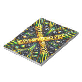 Notepad mit jamaikanischen Farben Modernes Design Notizblock (Rotiert)