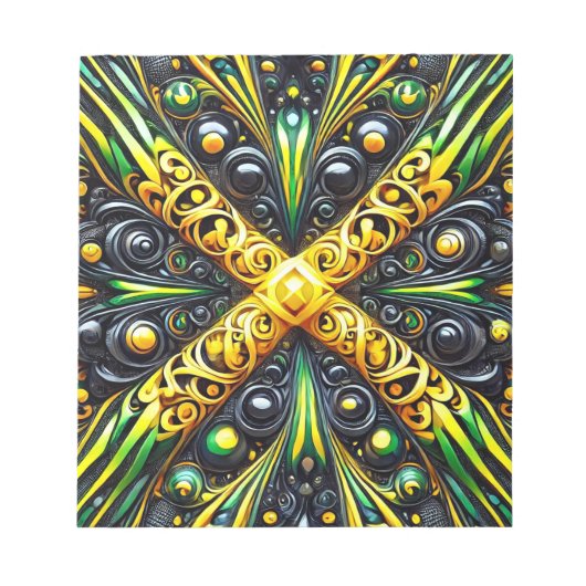 Notepad mit jamaikanischen Farben Modernes Design Notizblock (Vorderseite)