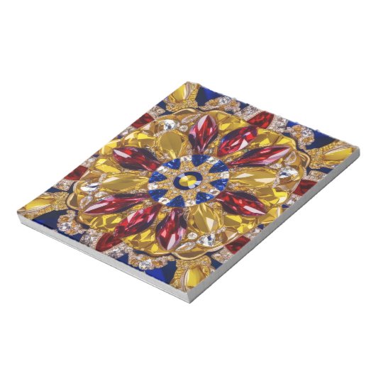 Notepad mit Kolumbien Farben Modernes Design Notizblock (Rotiert)