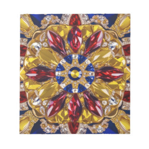 Notepad mit Kolumbien Farben Modernes Design Notizblock