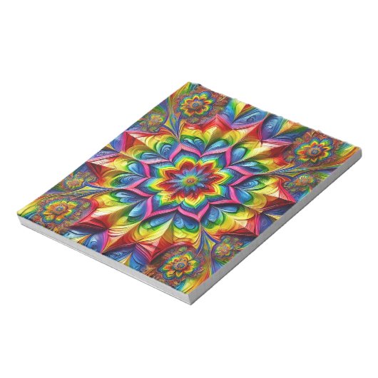 Notepad mit LGBTQ-Farben Modernes Design Notizblock (Rotiert)