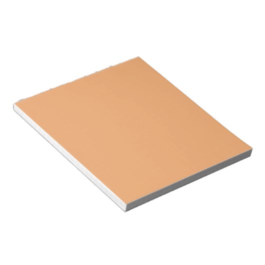 Notepad mit pastellfarbenem Orange-Hintergrund Notizblock (angewinkelt)