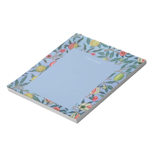 NOTEPAD MIT WILLIAM MORRIS "BLAUE POMEGRANATES" NOTIZBLOCK (Rotiert)