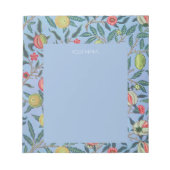 NOTEPAD MIT WILLIAM MORRIS "BLAUE POMEGRANATES" NOTIZBLOCK (Vorderseite)
