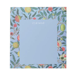 NOTEPAD MIT WILLIAM MORRIS "BLAUE POMEGRANATES" NOTIZBLOCK