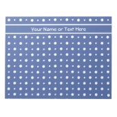 Notepad oder Jotter, Dunkelblau mit weißen Polka-P Notizblock (Vorderseite)