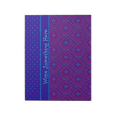 Notepad oder Jotter, Lila und blaue Ogees, Polkas Notizblock (Rotiert)
