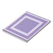 Notepad oder Jotter, Mauve und White Ogees, Polkas Notizblock (Rotiert)