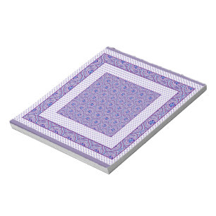 Notepad oder Jotter, Mauve und White Ogees, Polkas Notizblock
