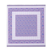 Notepad oder Jotter, Mauve und White Ogees, Polkas Notizblock (Vorderseite)