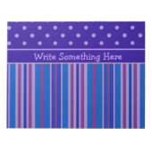 Notepad oder Jotter: Personalisieren von Streifen, Notizblock (Vorderseite)