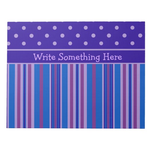 Notepad oder Jotter: Personalisieren von Streifen, Notizblock (Vorderseite)