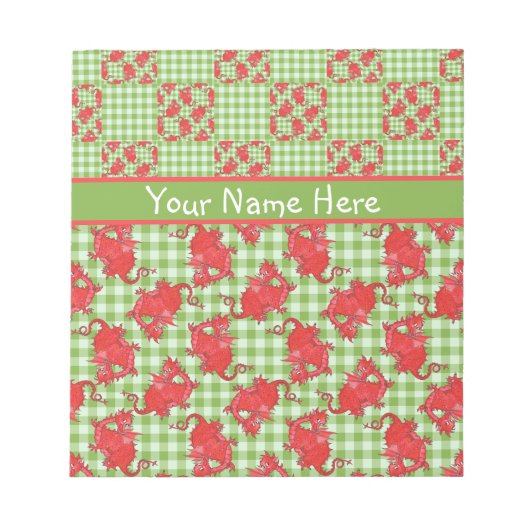 Notepad oder Jotter to Personalize: Niedliche rote Notizblock (Vorderseite)