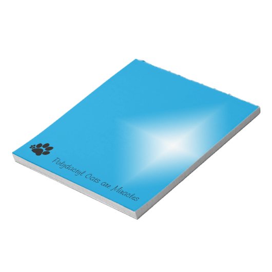 Notepad - Polydaktylkatzen sind Wunder (klein) Notizblock (Rotiert)