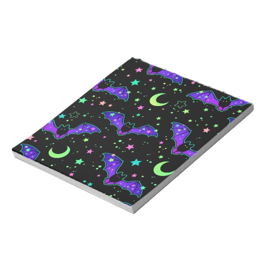 Notepad - "Purple Bats" Notizblock (Rotiert)