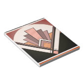 Notepad - Sangria Art Deco Fan Design Notizblock (angewinkelt)