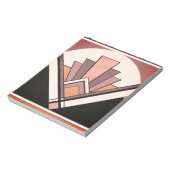 Notepad - Sangria Art Deco Fan Design Notizblock (Rotiert)