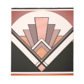 Notepad - Sangria Art Deco Fan Design Notizblock (Vorderseite)