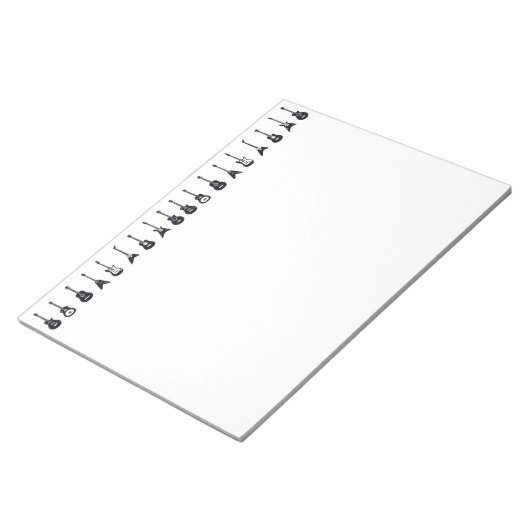 Notepad, Schwarz und Weiß Notizblock (angewinkelt)