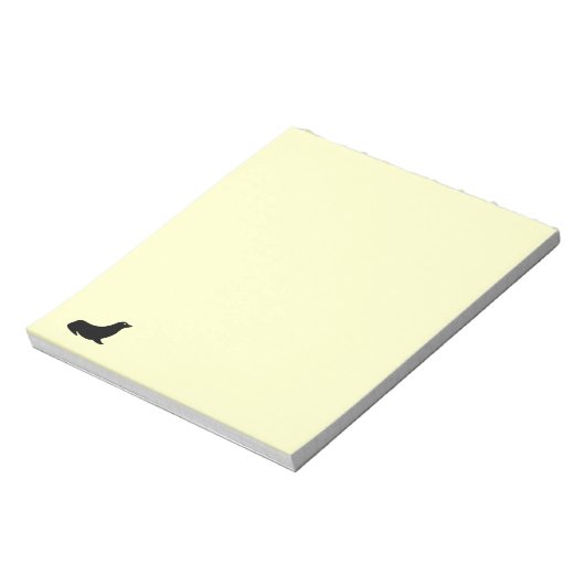 Notepad - Siegel in Silhouette Notizblock (Rotiert)