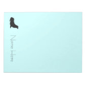 Notepad - Siegel mit Name auf blau Notizblock (Vorderseite)