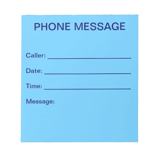 Notepad (Sky Blue) Notizblock (Vorderseite)