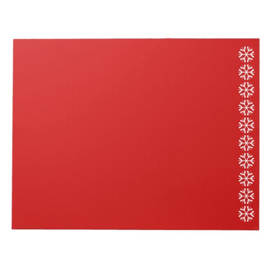 Notepad Snowflakes Notizblock (Vorderseite)