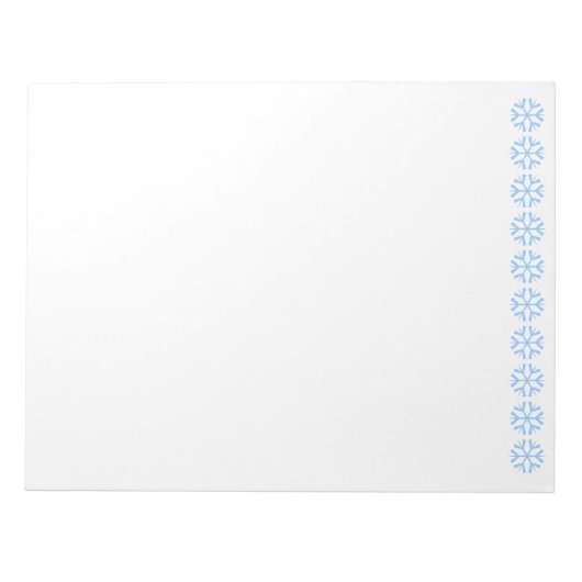 Notepad Snowflakes Notizblock (Vorderseite)