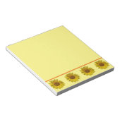 Notepad - Sonnenblumen-Grenze Notizblock (angewinkelt)