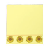 Notepad - Sonnenblumen-Grenze Notizblock (Vorderseite)