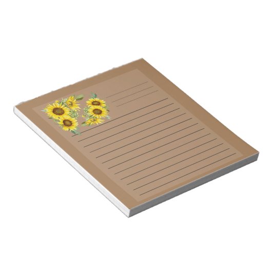 NotePad Sonnenblumen Notizblock (angewinkelt)