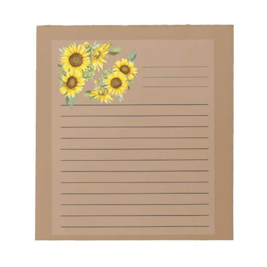 NotePad Sonnenblumen Notizblock (Vorderseite)