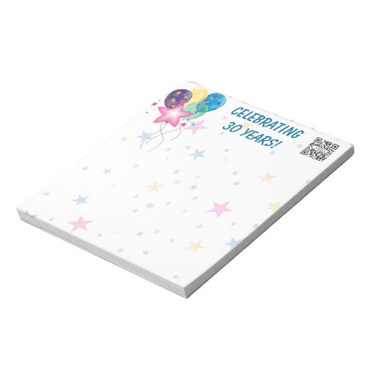 Notepad Template Celebrate Notizblock (Rotiert)