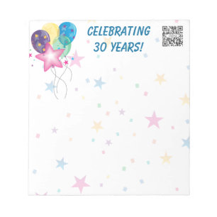 Notepad Template Celebrate Notizblock